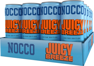 NOCCO Juicy Breeze Summer 33cl x 24st (helt flak) – Coopers Candy