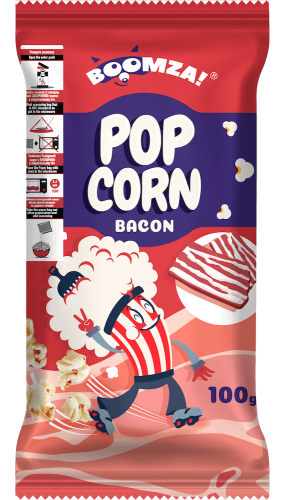 Boomza Mikropopcorn Bacon 100g – Coopers Candy