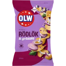 OLW Chips R&ouml;dl&ouml;k & Gr&auml;ddfil 275g &ndash; Coopers Candy