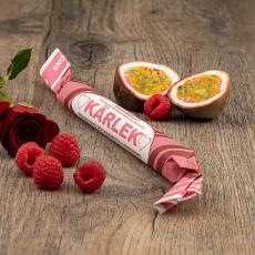 Franssons Polkagris Kärlek (Hallon/Passionsfrukt) 50g – Coopers Candy