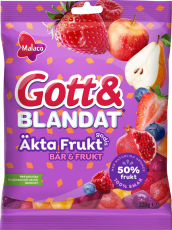 Malaco Gott & Blandat Äkta Frukt Bär & Frukt 100g – Coopers Candy