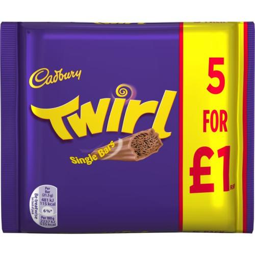Cadbury Twirl 5-pack 107g – Coopers Candy