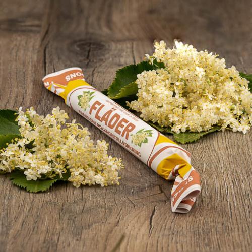 Franssons Polkagris Fläder 50g – Coopers Candy