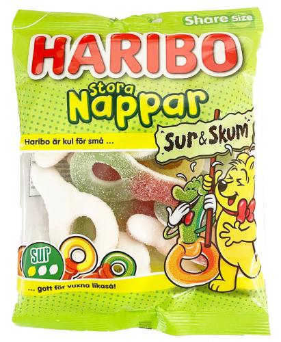 Haribo Stora Nappar Sur & Skum 150g – Coopers Candy
