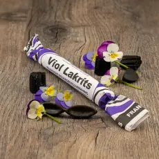 Franssons Polkagris Viol Lakrits 50g – Coopers Candy