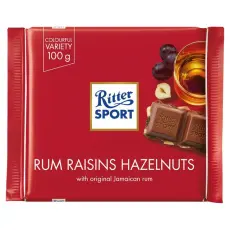Ritter Sport Rum Raisin Hazelnut 100g &ndash; Coopers Candy