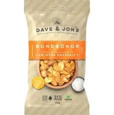 Dave & Jons Rostade Bondbönor Havssalt 100g – Coopers Candy