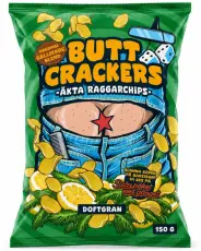 Ronny & Ragge Butt Crackers Chips Doftgran 150g &ndash; Coopers Candy