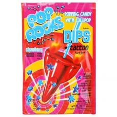 Pop Rocks Dips + Tattoo - Strawberry 18g – Coopers Candy