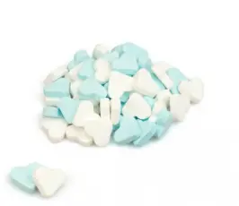 Fortuin Mini Peppermint Hjärtan Blå & Vit 1kg – Coopers Candy