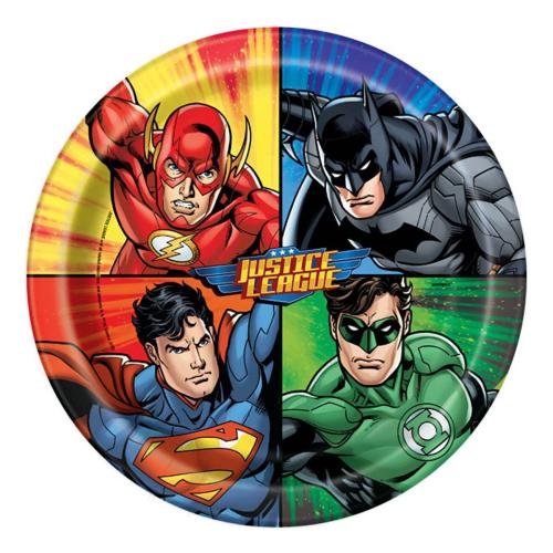 Papperstallrikar Justice League 8-pack – Coopers Candy
