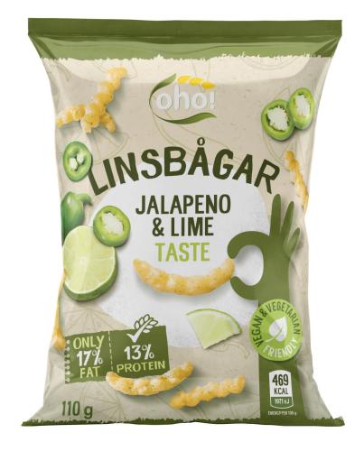 Oho! Linsbågar Jalapeno & Lime 100g – Coopers Candy