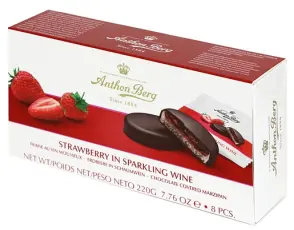Anthon Berg Jordgubbar I Mousserande Vin 220g – Coopers Candy