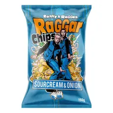 Raggarchips Sourcream & Onion 150g – Coopers Candy