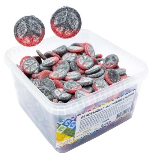 Peacemärke Jordgubb Lakrits 2kg – Coopers Candy