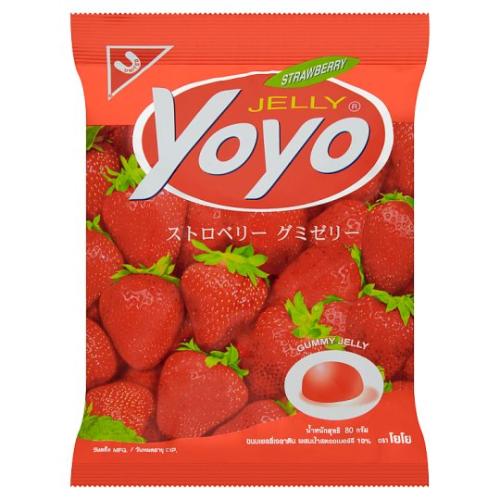 Yoyo Jelly Strawberry 80g – Coopers Candy