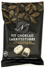 Narr Vit Choklad Lakritsstubbe 120g(BF:2025-07-14) – Coopers Candy