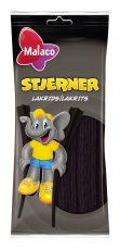 Malaco Stjerner Sötlakrits 92g – Coopers Candy