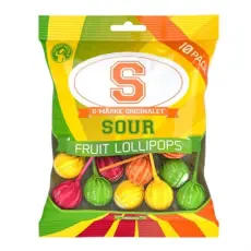 S-Märke Klubbor Sura Påse 130g – Coopers Candy