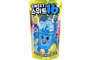 Sweet 16 Blue Lemon Ade Zero Sugar 200ml &ndash; Coopers Candy