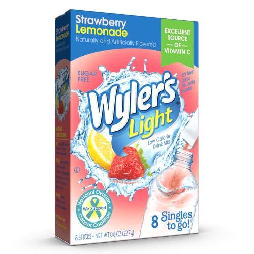 Wylers Light Singles To Go 8-pack - Strawberry Lemonade – Coopers Candy