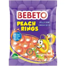 Bebeto Peach Rings 80g – Coopers Candy
