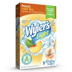 Wylers Light Singles To Go 8-pack - Peach Iced Tea – Coopers Candy