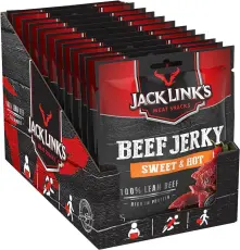 Jack Links Beef Jerky - Sweet & Hot 60g x 12st – Coopers Candy