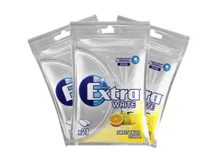 Wrigleys Extra White Sweet Fruit 29g x 3st &ndash; Coopers Candy