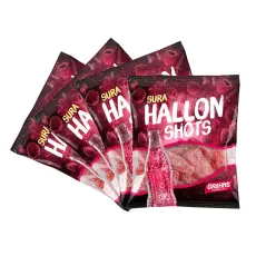 Grahns Sura Hallonshots 80g x 4st &ndash; Coopers Candy
