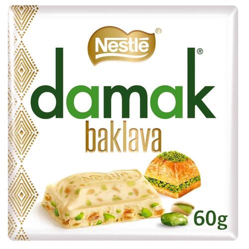 Nestle Damak Baklava White Chocolate Pistachio 60g – Coopers Candy