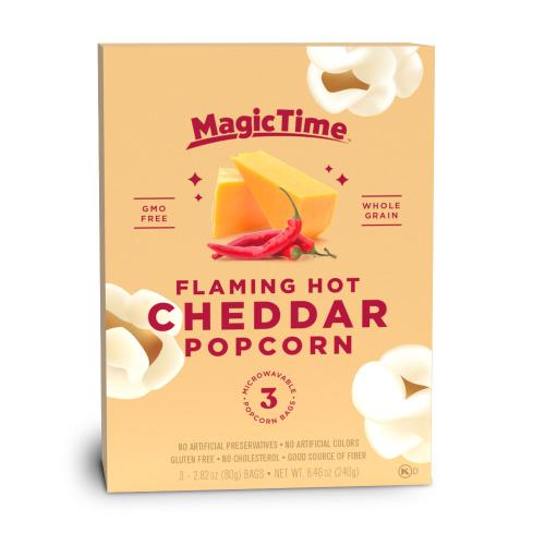 Magic Time Flaming Hot Cheddar Popcorn 240g – Coopers Candy