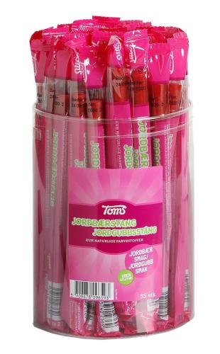 Pingvinstång Jordgubb 27g x 55st (hel låda) – Coopers Candy
