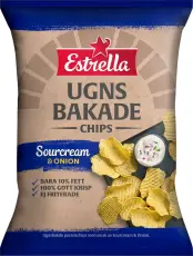 Estrella Ugnsbakade Sour Cream & Onion 125g – Coopers Candy