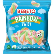 Bebeto Rainbow Twist Marshmallow 60g &ndash; Coopers Candy