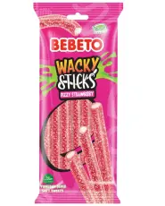 Bebeto Wacky Sticks Strawberry Vanilla 75g &ndash; Coopers Candy