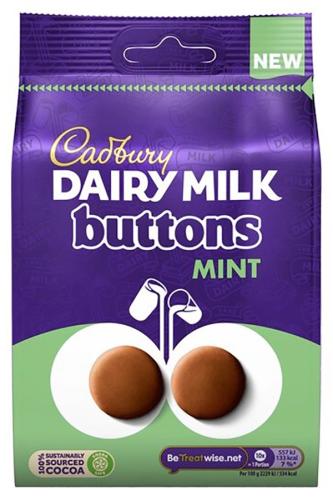 Cadbury Dairy Milk Buttons Mint 102g – Coopers Candy