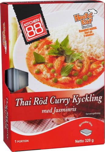 Kitchen 88 - Thai Röd Curry Kyckling med Ris 320g – Coopers Candy
