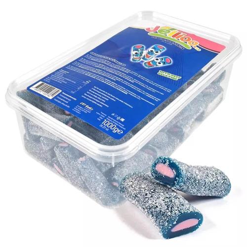 Jellioo Knubbisar Sur Blå Hallon 1kg – Coopers Candy