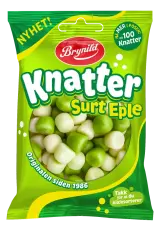 Brynild Knatter Surt &Auml;pple 80g &ndash; Coopers Candy