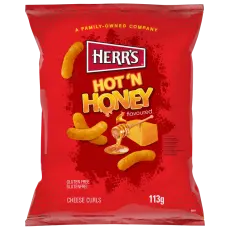 Herrs Hot n Honey Cheese Curls 113g – Coopers Candy