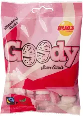 Bubs Goody Sour Strawberry Vanilla 90g – Coopers Candy