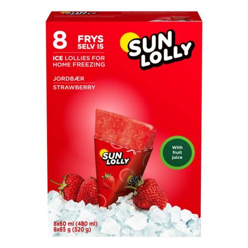 Sun Lolly Ice Lollies - Strawberry 520g – Coopers Candy