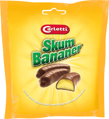 Carletti Skumbananer Ljus 100g – Coopers Candy
