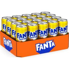 Fanta Lemon Zero 33cl x 20st (helt flak) – Coopers Candy