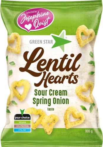 Green Star Lentil Hearts Sour Cream & Onion 100g – Coopers Candy