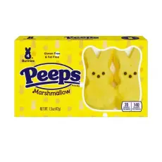 Peeps Marshmallow Bunnies Yellow 4-pack 42g &ndash; Coopers Candy