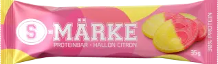 S-m&auml;rke Proteinbar Hallon Citron 35g &ndash; Coopers Candy