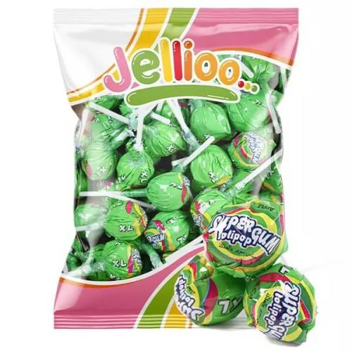 Super Gum Lollipop Gum Green Apple 53st – Coopers Candy