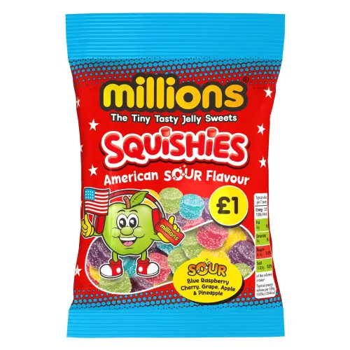 Millions Squishies American Sour Flavour 120g – Coopers Candy